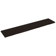 Vidaxl wastafelblad 200x40x(2-4) cm behandeld massief hout donkerbruin - afbeelding 2