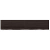 Vidaxl wastafelblad 200x40x(2-4) cm behandeld massief hout donkerbruin