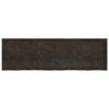 Vidaxl wastafelblad 200x60x(2-4) cm behandeld massief hout donkerbruin