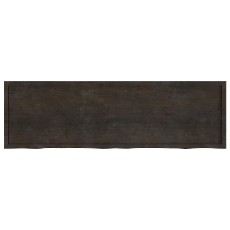 Vidaxl wastafelblad 200x60x(2-4) cm behandeld massief hout donkerbruin