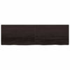 Vidaxl wastafelblad 200x60x(2-6) cm behandeld massief hout donkerbruin