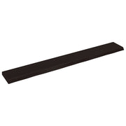 Vidaxl wastafelblad 220x30x(2-6) cm behandeld massief hout donkerbruin - afbeelding 2