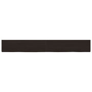 Vidaxl wastafelblad 220x30x(2-6) cm behandeld massief hout donkerbruin - afbeelding 3
