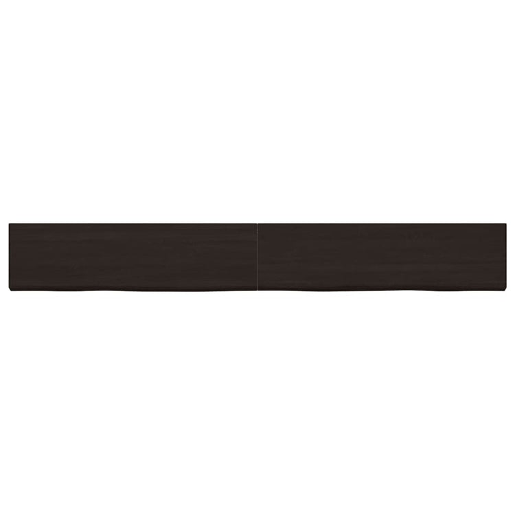 Vidaxl wastafelblad 220x30x(2-6) cm behandeld massief hout donkerbruin