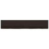 Vidaxl wastafelblad 220x40x(2-6) cm behandeld massief hout donkerbruin