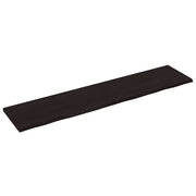 Vidaxl wastafelblad 220x50x(2-4) cm behandeld massief hout donkerbruin - afbeelding 2