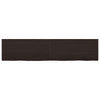 Vidaxl wastafelblad 220x50x(2-4) cm behandeld massief hout donkerbruin
