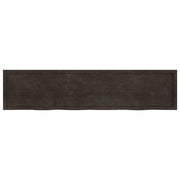 Vidaxl wastafelblad 220x50x(2-4) cm behandeld massief hout donkerbruin - afbeelding 3