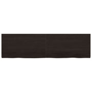 Vidaxl wastafelblad 220x60x(2-4) cm behandeld massief hout donkerbruin - afbeelding 3
