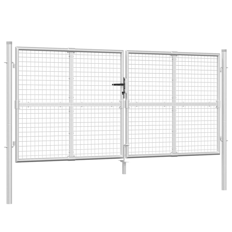 VidaXL Poort draadgaas 300x175 cm staal zilverkleurig