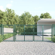 VidaXL Tuinpoort 400x175 cm gaas en gegalvaniseerd staal groen - afbeelding 1