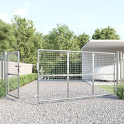 VidaXL Tuinpoort 350x175 cm gaas en gegalvaniseerd staal zilverkleur - afbeelding 3