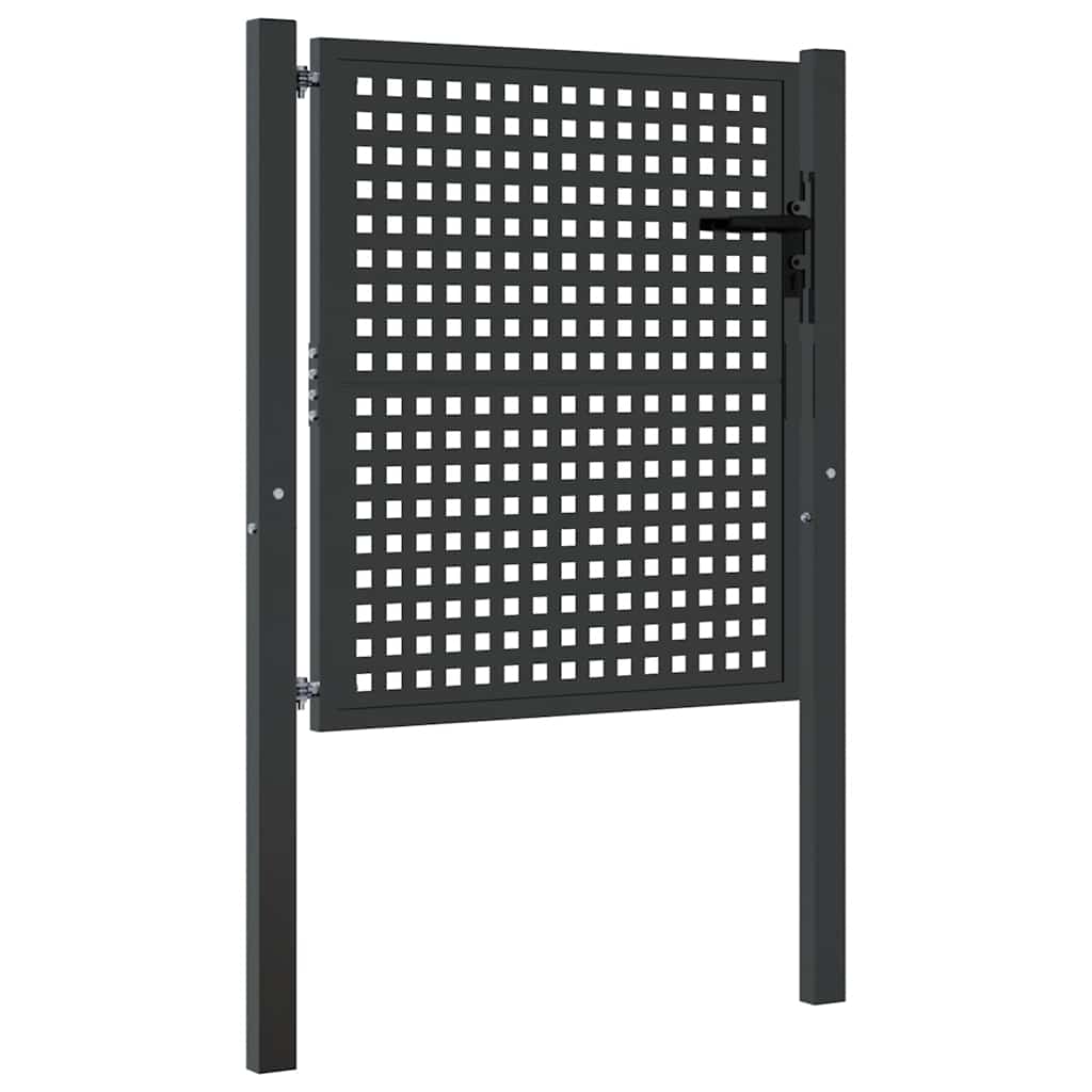 Vidaxl tuinpoort antraciet 100x100 cm staal