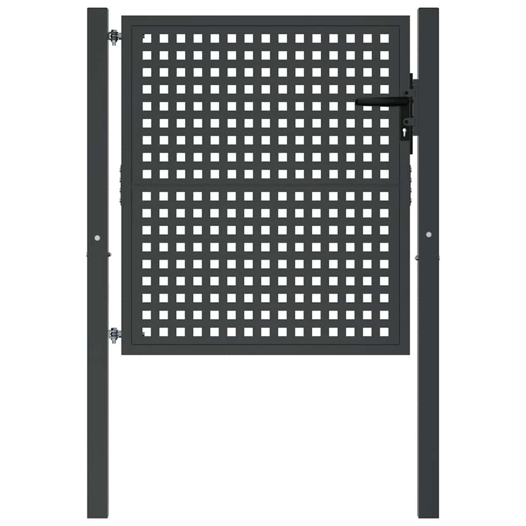 Vidaxl tuinpoort antraciet 100x100 cm staal