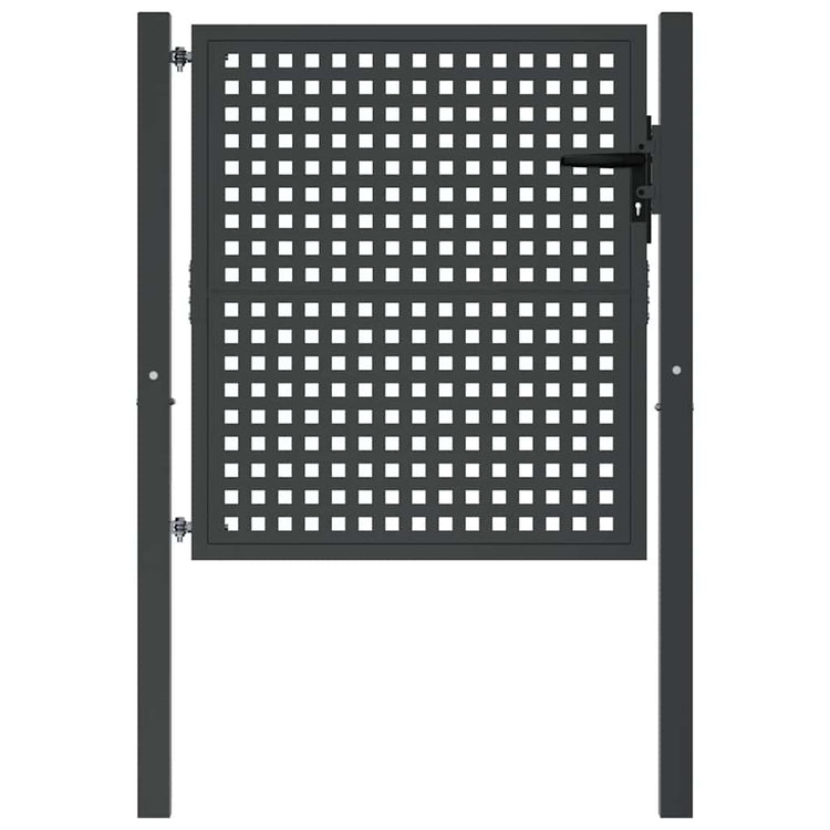 Vidaxl tuinpoort antraciet 100x100 cm staal