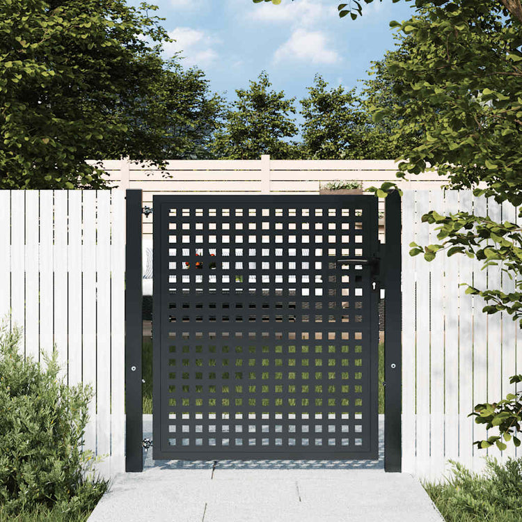 Vidaxl tuinpoort antraciet 100x100 cm staal