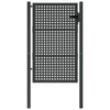 VidaXL Poort 105x200 cm staal antracietkleurig