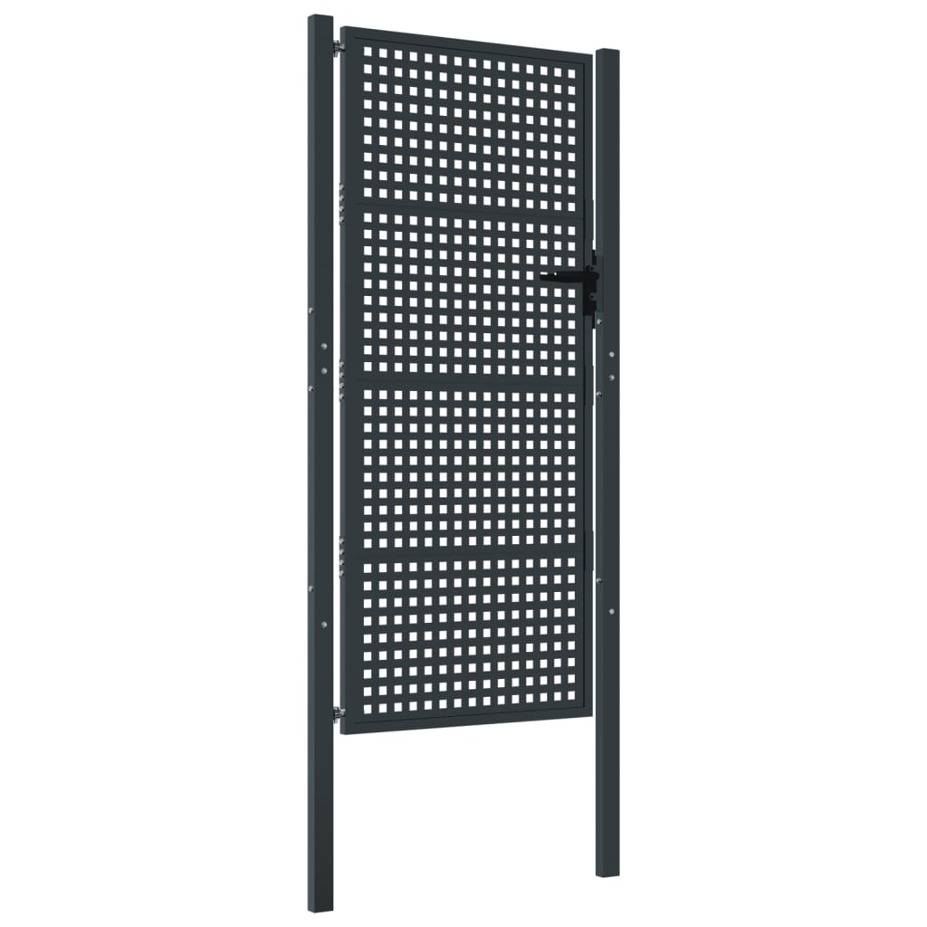 VidaXL Poort 105x250 cm staal antracietkleurig