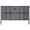 VidaXL Poort 300x150 cm staal antracietkleurig