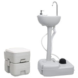 VidaXL Campingtoilet en wasbak draagbaar - afbeelding 1