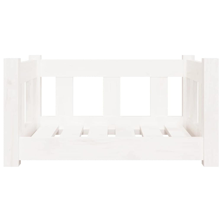 Vidaxl hondenmand 55,5x45,5x28 cm massief grenenhout wit