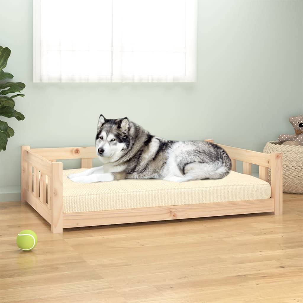 Vidaxl hondenbed 105,5x75,5x28 cm massief grenenhout