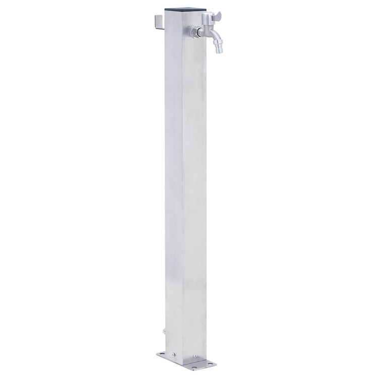 Vidaxl waterzuil vierkant 60 cm roestvrij staal