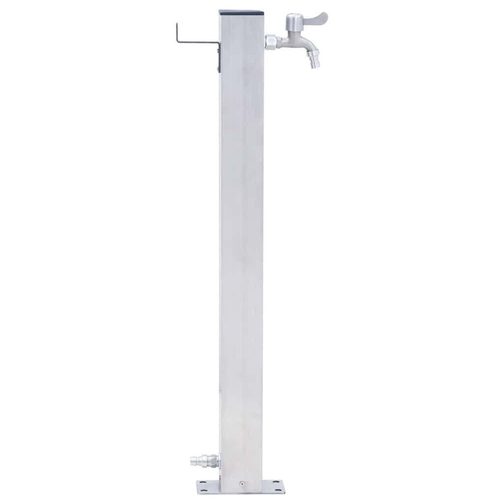 Vidaxl waterzuil vierkant 60 cm roestvrij staal