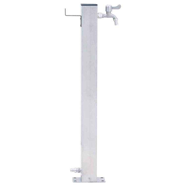 Vidaxl waterzuil vierkant 60 cm roestvrij staal