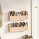 Vidaxl wandschoenenrekken 2 st 59x9x23 cm massief grenenhout