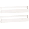 Vidaxl wandschoenenrekken 2 st 110x9x23 cm massief grenenhout wit