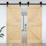 Vidaxl deur narvik 85x210 cm massief grenenhout - afbeelding 3
