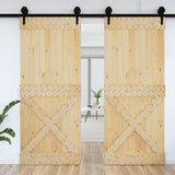 Vidaxl deur narvik 95x210 cm massief grenenhout - afbeelding 3