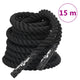 Vidaxl battle rope zwart 15 m 11 kg polyester