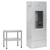 Vidaxl bbq-rookoven met tafel gegalvaniseerd staal