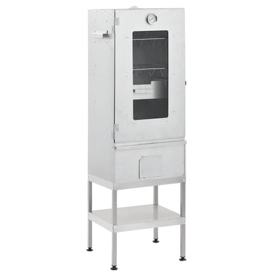 Vidaxl bbq-rookoven met tafel gegalvaniseerd staal