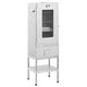 Vidaxl bbq-rookoven met tafel gegalvaniseerd staal