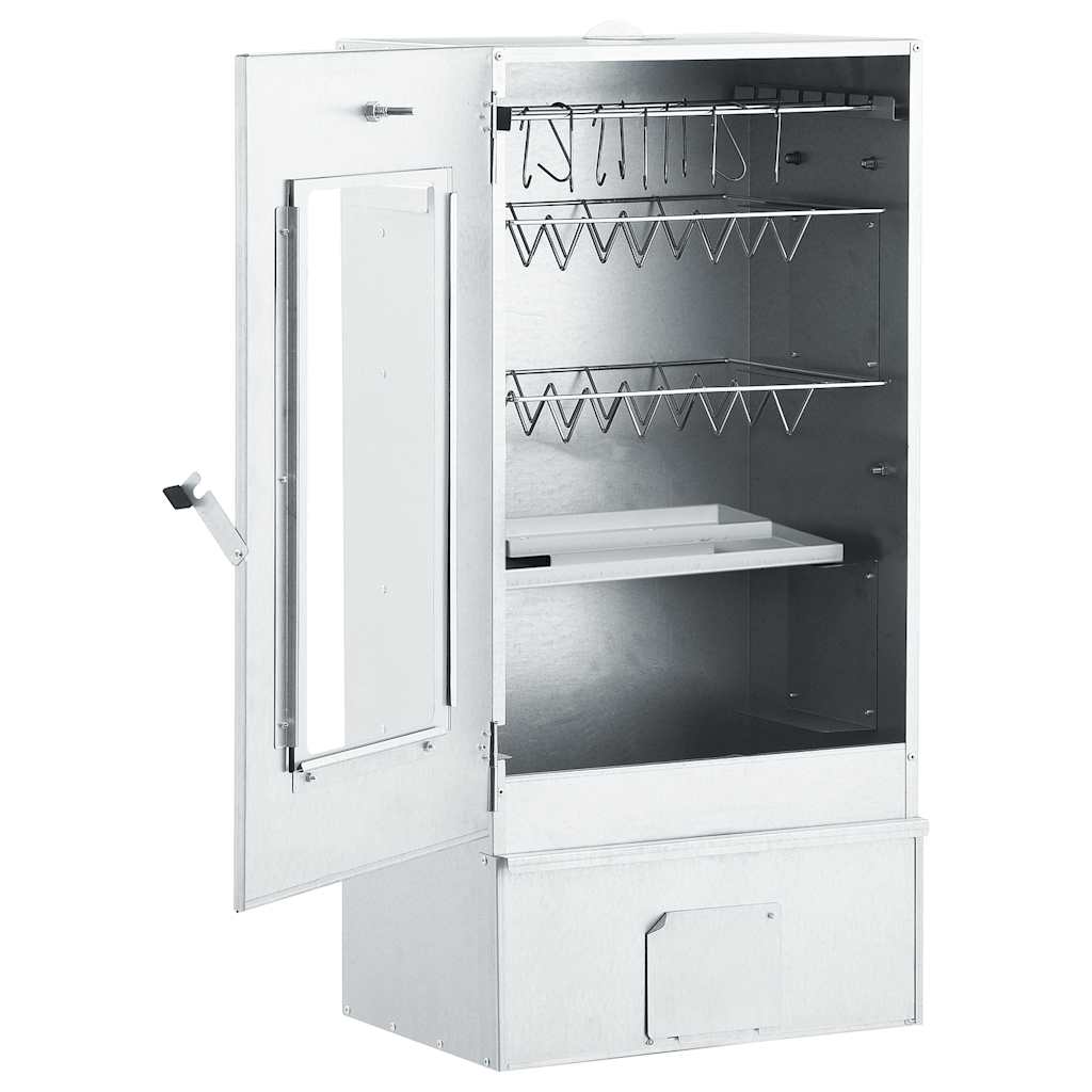 Vidaxl bbq-rookoven met tafel gegalvaniseerd staal