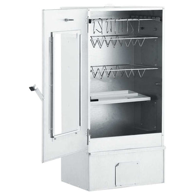 Vidaxl bbq-rookoven met tafel gegalvaniseerd staal