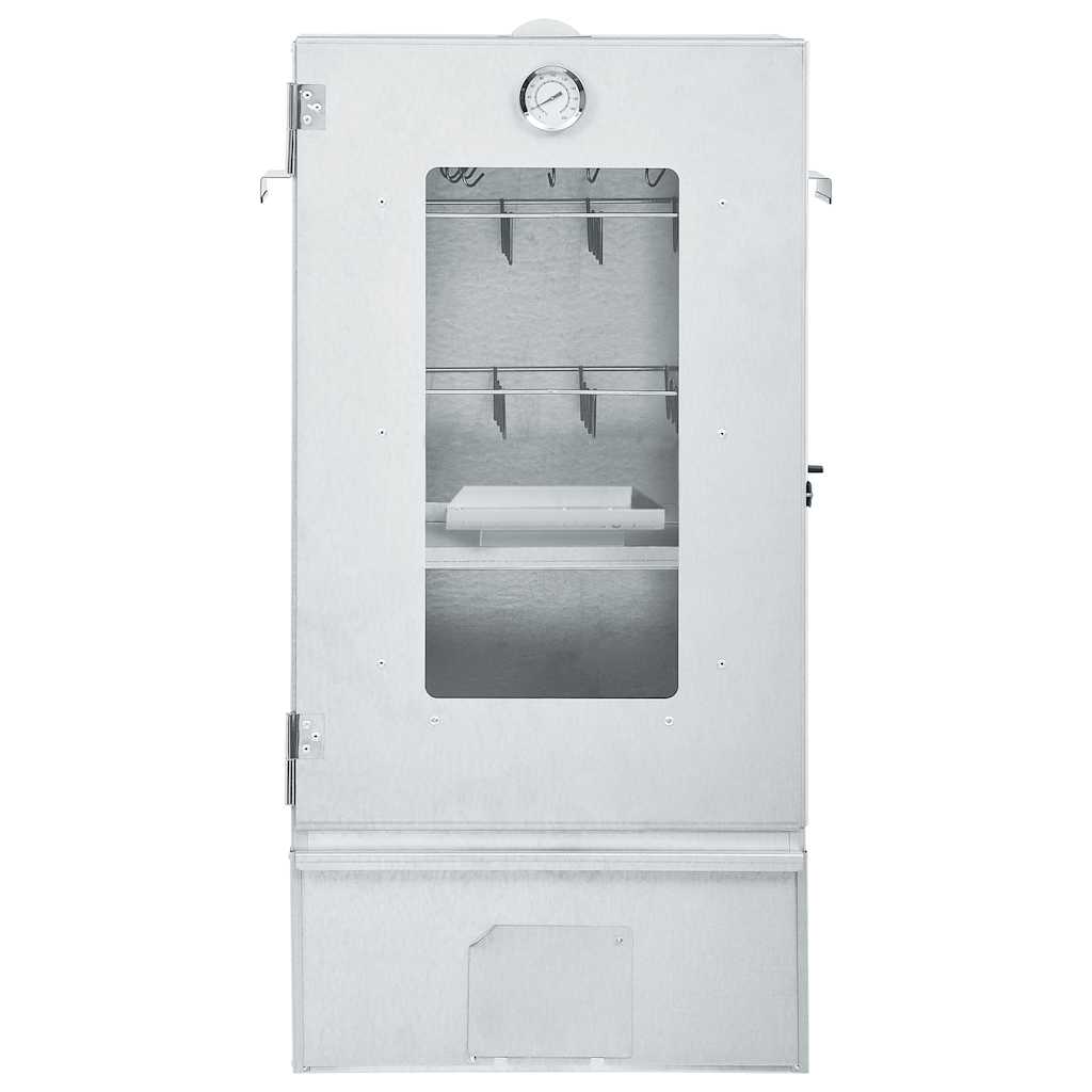 Vidaxl bbq-rookoven met tafel gegalvaniseerd staal