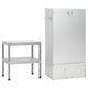 Vidaxl bbq-rookoven met tafel gegalvaniseerd staal