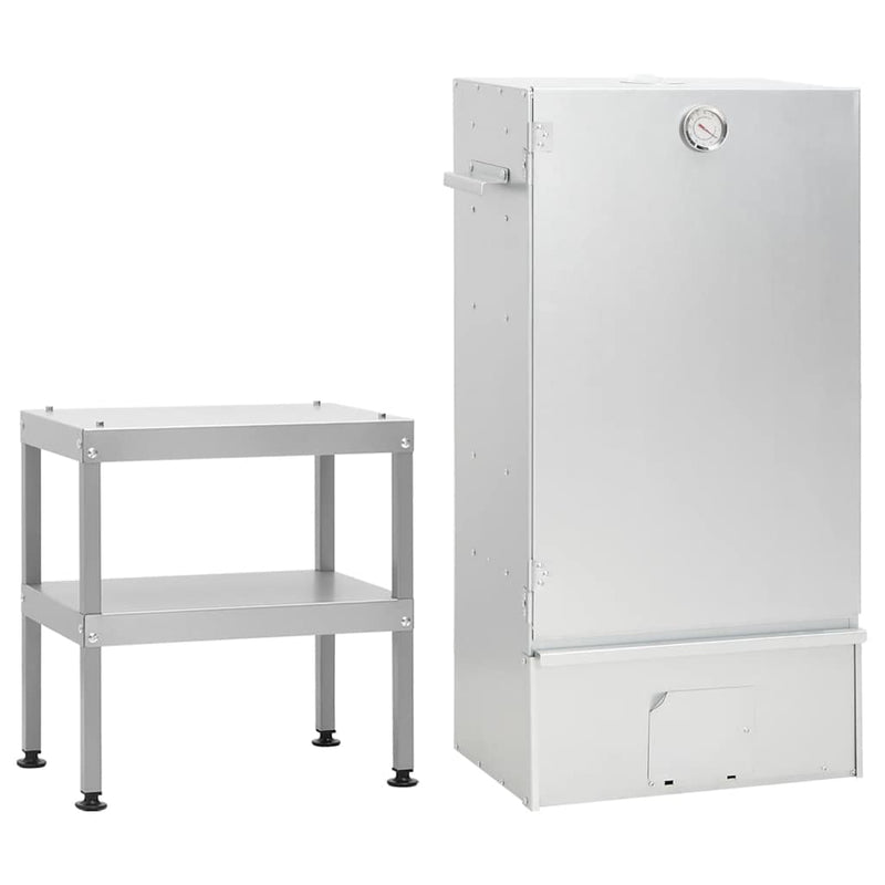 Vidaxl bbq-rookoven met tafel gegalvaniseerd staal
