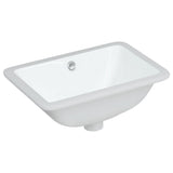 Vidaxl wastafel rechthoekig 41,5x26x18,5 cm keramiek wit - afbeelding 2