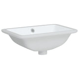 Vidaxl wastafel rechthoekig 41,5x26x18,5 cm keramiek wit - afbeelding 3