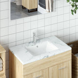 Vidaxl wastafel rechthoekig 41,5x26x18,5 cm keramiek wit - afbeelding 1