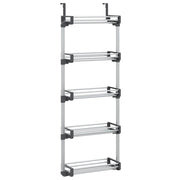 Vidaxl deurorganizer met 5 schappen 52x20x135 cm aluminium - afbeelding 2
