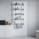 Vidaxl deurorganizer met 5 schappen 52x20x135 cm aluminium