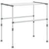 Vidaxl droogrek 83x(50-55)x(40-85) cm aluminium