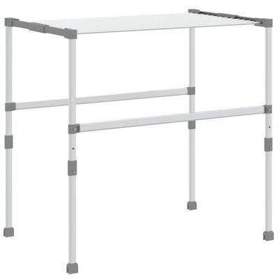 Vidaxl droogrek 83x(50-55)x(40-85) cm aluminium