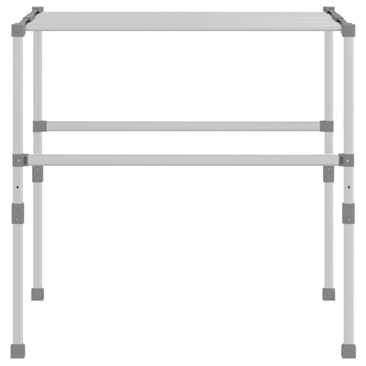 Vidaxl droogrek 83x(50-55)x(40-85) cm aluminium